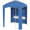 Outsunny 5.8' x 5.8' Cabana Umbrella, Outdoor Beach Umbrella with Double-top, Windows, Sandbags, Carry Bag - image 4 of 4