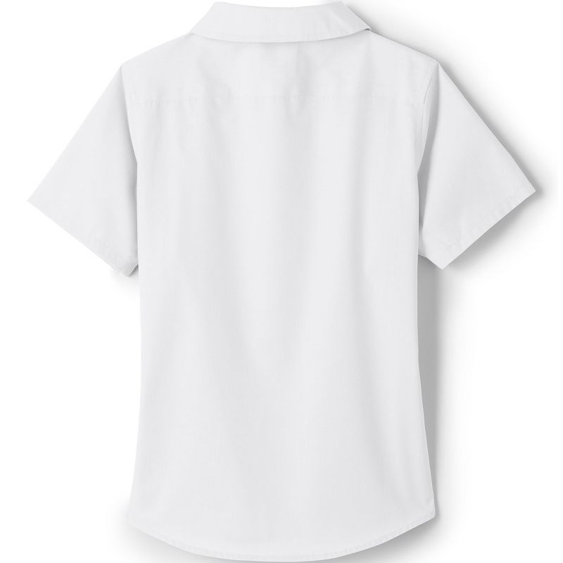 Lands' End School Uniform Kids Short Sleeve Peter Pan Collar Broadcloth Shirt, 2 of 4