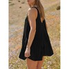 Womens Summer Dresses Scoop Neck Sleeveless Casual Tank Dress T Shirt Sundress Flowy Swing Mini Dresses with Pocket - 4 of 4