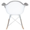 LeisureMod Wilson Single Modern Velvet Upholstered Rocking Chair for Nursery or Living Room - 3 of 4