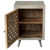 Moti Halle Solid Wood Hand-Carved Nightstand in Natural - 4 of 4