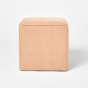 Lynwood Square Upholstered Cube Ottoman - Threshold™ designed with Studio McGee - 1 of 4