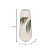 Metal Iron Vase - Modern Glam Decorative White Tall Flower Vase with Hand-Painted Design for Home, Office, Bedroom, and Living Room - 4 of 4