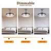 YIYIBYUS 42in 3 Color-Changing LED Modern Chrome Ceiling Fan with ABS Blades - 4 of 4