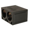 QPower QBOMB10TB Dual 10 Inch Triangle Ported Subwoofer Box w/ Bedliner Spray - 2 of 4