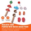 VEVOR Wooden Play Barbecue Toy Grill, Kids Grill Playset with Play Food and Grilling Tools, Wooden Play Food Kitchen Accessory (21 PCS) - 4 of 4