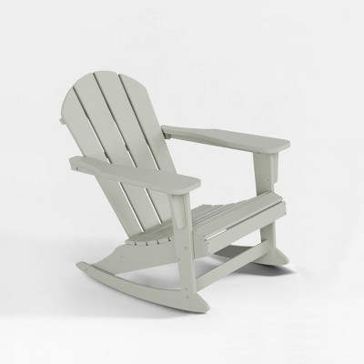 Sand Poly Lumber Outdoor Rocking Adirondack Chair