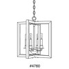 Progress Lighting Turnbury 4-Light Pendant, Galvanized, Nautical Coastal, Wood Frame, Hand-Painted Metal - 4 of 4