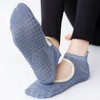 Anna-Kaci Women's 3-Pack Quarter Cut Ballet Grip Socks with Slightly Shiny Stretch Knit and Anti-Slip Sole - 2 of 4