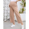 Maternity Pregnancy Loose Lounge Sweatpants Smocked Wide Leg - 3 of 4
