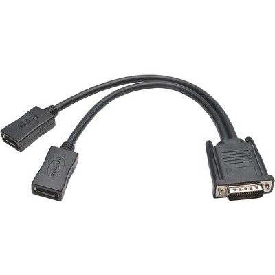 Tripp Lite 1ft DMS-59 to Dual DisplayPort Splitter Y Cable M/Fx2 - DMS-59/DisplayPort for Audio/Video Device, Digital Video Recorder - 1 ft