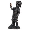Northlight 18" Black & Bronze Boy with Cell Phone Solar Powered Outdoor Garden Statue - 4 of 4
