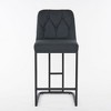 NicBex Set of 2 Modern Upholstered Bar Stools Counter Height Bar Chairs with Button-Tufted Backrest and Metal Frame for Kitchen Island, Pub - 4 of 4