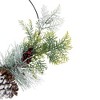 Northlight Frosted Mixed Foliage with Berries and Pinecone Artificial Christmas Wreath, 16-Inch, Unlit - 3 of 4