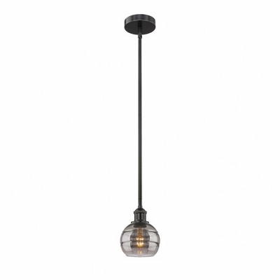 Rochester - 1 Light Stem Hung Mini Pendant In Industrial Style-7.38 Inches Tall and 5.88 Inches Wide