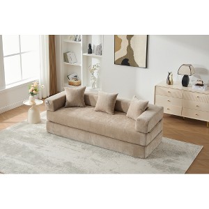 Folding Sofa Bed with Pillows - Convertible Chair Floor Couch & Sleeping Mattress,Foldable Memory Foam Sleeper for Living Room/Office/Apartment - 1 of 1