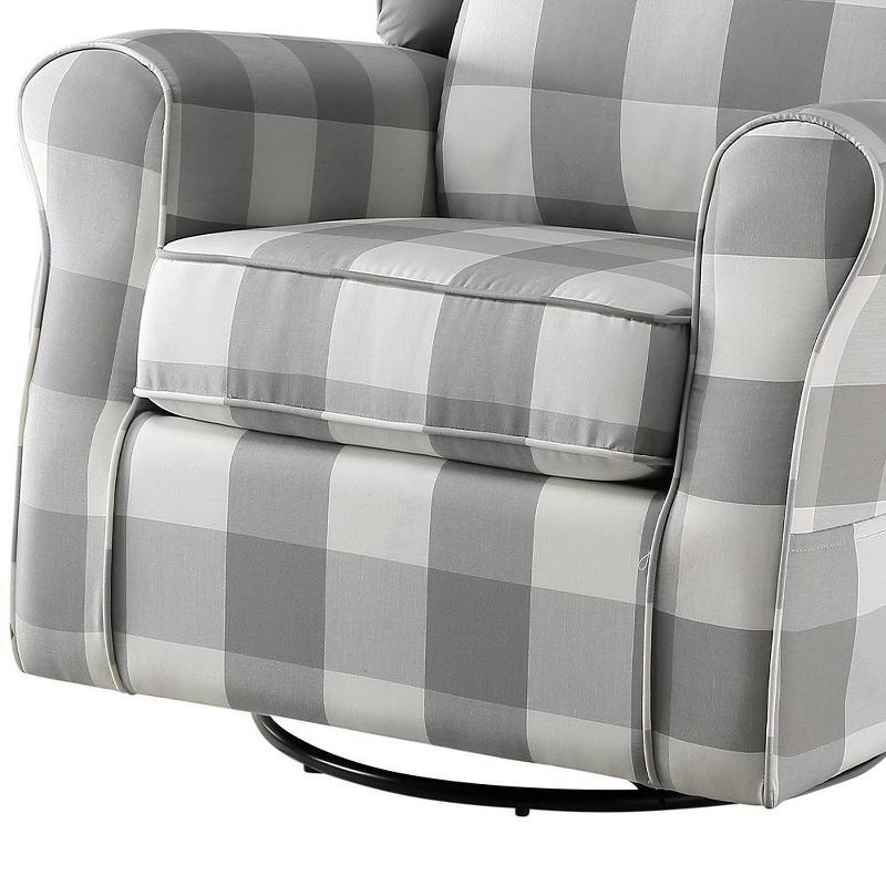 Patli 35&#34; Accent Chairs Gray Fabric - Acme Furniture, 6 of 10