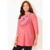 Catherines Women's Plus Size Impossibly Soft Tunic & Scarf Duet - 4 of 4