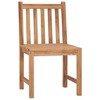 vidaXL Taupe Cushion Patio Chairs - Set of 4 in Solid Teak Wood for Indoor and Outdoor Use, Easy Assembly, Durably Crafted for Long-Lasting Durability - 3 of 4