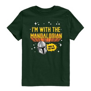 Boys' - The Mandalorian - Im With Mando Short Sleeve Graphic T-Shirt - 1 of 3
