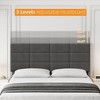 Whizmax Twin Size Bed Frame with Adjustable Headboard, Linen Upholstered Platform Bed Frame with Wooden Slats Support, Mattress Foundation, Gray - image 4 of 4