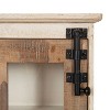 Hutchins Decorative Farmhouse Wood Wall Cabinet Rustic and White - Kate & Laurel All Things Decor: Glass Door, Vintage Lock, No Assembly Required - 4 of 4