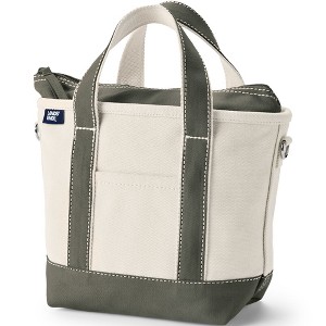 Lands' End Zip Top Canvas Tote Bag - 1 of 4