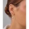 Gold Plated Sterling Silver Charm Huggie Earrings - Heart, Moon & Star Drop Dangles, Lightweight Jewelry - 2 of 4
