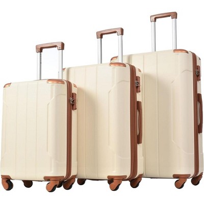 3 Piece Carry On Luggage Sets With Spinner Wheels and Tsa Lock Lightweight Expandable Hardshell Travel Luggage Suitcase Set
