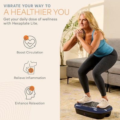 Lifepro HexaPlate Lite Vibration Plate Exercise Machine – Full-Body Vibrating Platform for Weight Loss, Recovery & Home Fitness Training