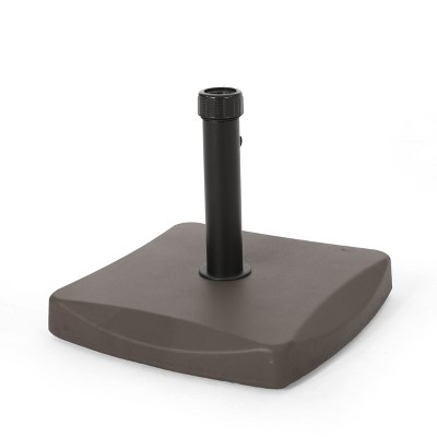 Maggift Square Umbrella Base with 2 Handles, Open Umbrella Maximum Diameter 8 Feet, Suitable for Patio, Poolside, Brown, 17.9" * 17.9" * 3.5"
