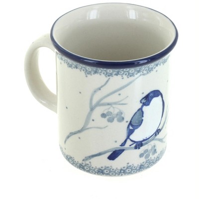 Blue Rose Polish Pottery Bluebird Small Coffee Mug