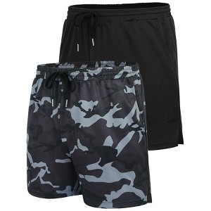 COOFANDY Men's 2 Pack Gym Workout Shorts Quick Dry Athletic Shorts 5 Inch Lightweight Sports Running Shorts with Pockets - 1 of 4