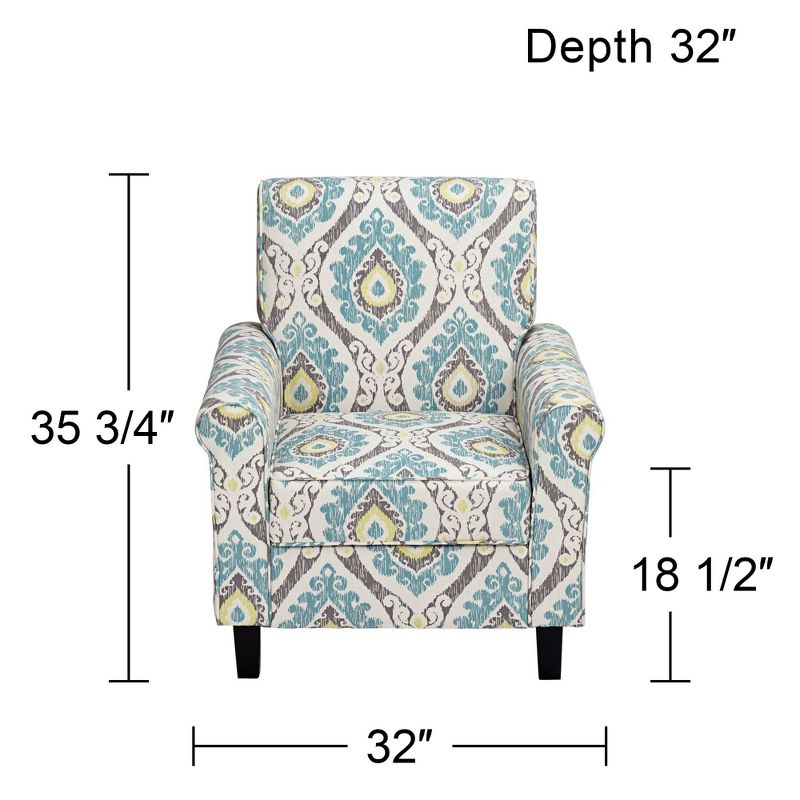 Studio 55D Lansbury Multi-Color Ikat Print Fabric Accent Chair, 4 of 10