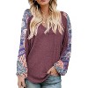 Zeagoo Boho Tops for Women Long Sleeve V Neck Fall Shirts Bohemian Fashion Western Dressy Casual Blouses - 3 of 4