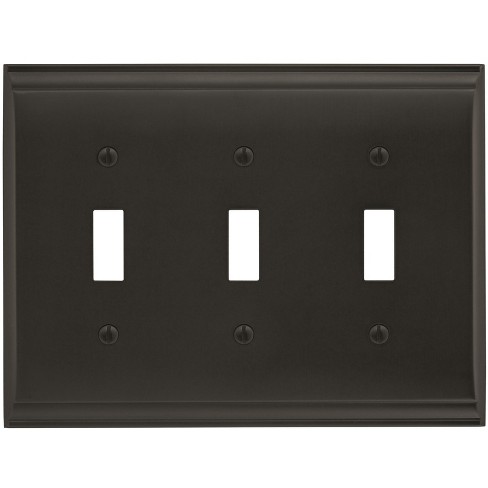 Amerock Candler 3 Toggle Black Bronze Wall Plate : Target