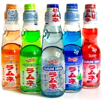 Ramune Japanese Soda, Variety Pack (Pack of 5)