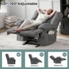 PAGED Oversized Rocker Recliner Chair,350lbs Capacity Swivel Chair with 3-Position,Recliner Sofa for Living Room,Apartment,Gray - 3 of 4