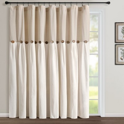 Home Boutique Linen Button Window Curtain Panel Linen Single 100x84 ...