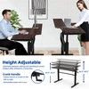 Costway Standing Desk Crank Adjustable Sit to Stand Workstation with Monitor Shelf Brown\Black - 4 of 4