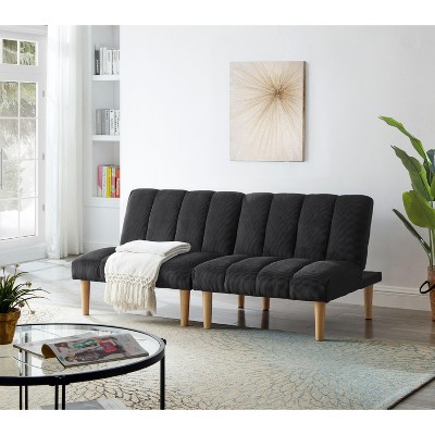 NicBex Couches for Living Room 65.75" Corduroy Sofa Bed Minimalist Upholstered Convertible Sofa Bed Sleeper with Wooden Legs for Apartment