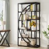 ORRD Industrial Etagere Bookshelf, 70.47" Tall 5-Tier Vintage Gray Open Shelf with 8 Storage Tiers & Metal Frame for Living Room & Bedroom - 3 of 4