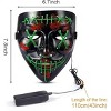 Whizmax [2PACK]X-EYE Scary Mask LED Mask---LED Light Up Mask EL Wire Light Up(Blue+Green) - image 3 of 4