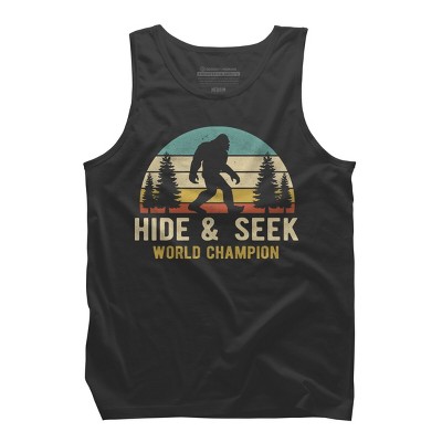 Men's Design By Humans Bigfoot - Hide And Seek World Champion By clickbong Tank Top