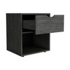 NicBex Wood Nightstand with Drawer,Bedside Table with Open Storage Compartment for Bedroom,Living Room - 4 of 4