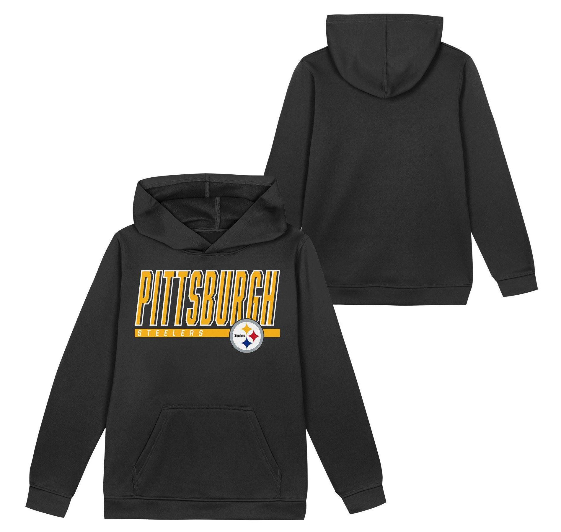 NFL Pittsburgh Steelers Boys' Performance Hooded Sweatshirt