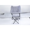 Comfy Chair, Oversized Faux Fur Foldable Lounge Chair for Adults, X-Large Saucer Chair with Sturdy Metal Frame - 3 of 4