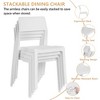 VECELO Plastic Stackable Dining Chairs Set of 4, Modern Kitchen Chairs with Wide Seat & Curved Back for Indoor or Outdoor, No Assembly - 4 of 4
