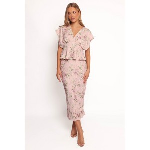 Petal and Pup Kenna Satin Midi Skirt - 1 of 4