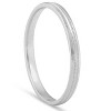 Pompeii3 2mm 14K White Gold Milgrain Wedding Band Ring Brand - 3 of 4